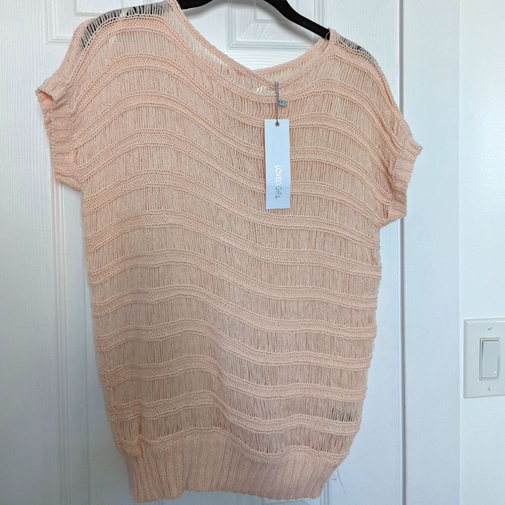 Shirt, knitted, lattice knit, 2000s top